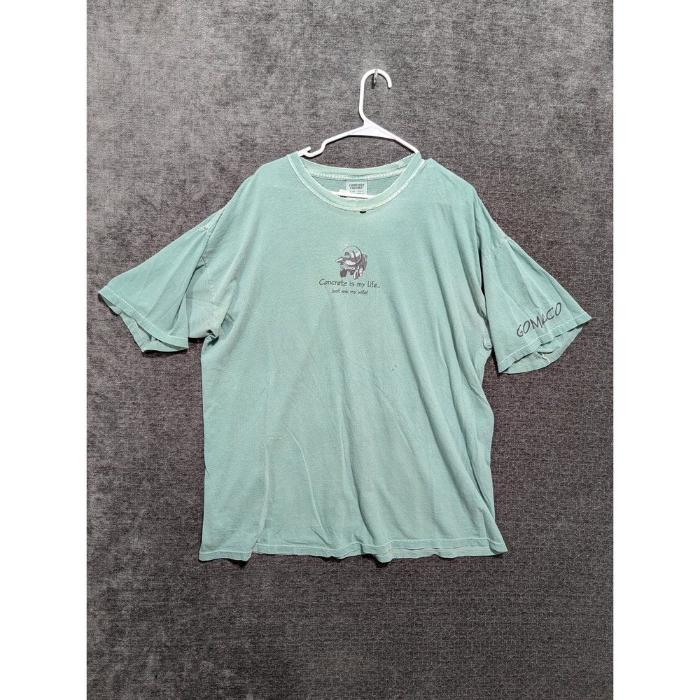 Comfort Colors GOMACO Concrete Is My Life Graphic T-Shirt Green XXL 1469